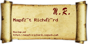 Magát Richárd névjegykártya